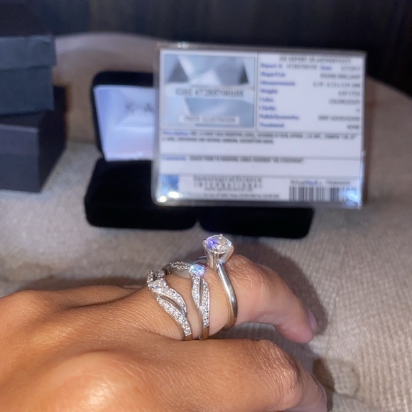 Solitaire Diamond Roundcut 1 carat 14K White Gold & Ring Enhancement  🧾 - Picture 5 of 14
